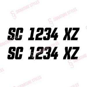 Boat Registration Decals - Countach