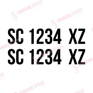 Boat Registration Decals - Bebas