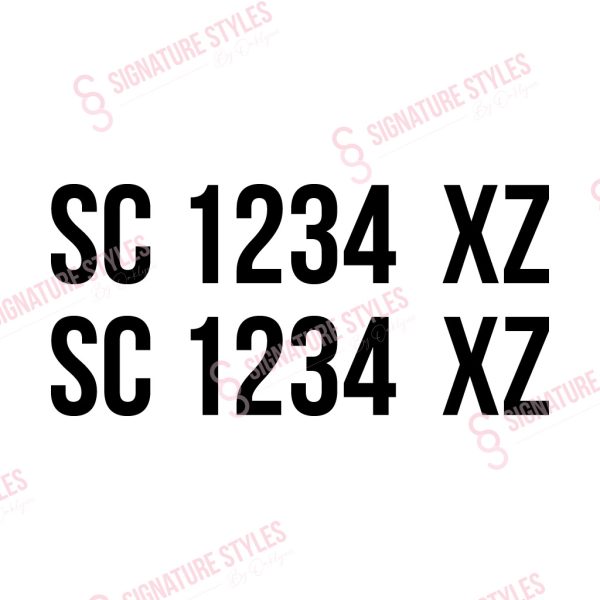 Boat Registration Decals - Bebas