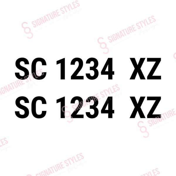 Boat Registration Decals - Roboto